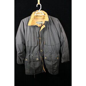 Men's Charcoal and Tan Puffer Jacket